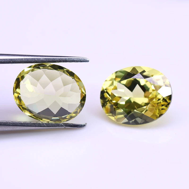 Loose Gemstone High-end Quality Lab Grown Yellow  Sapphire