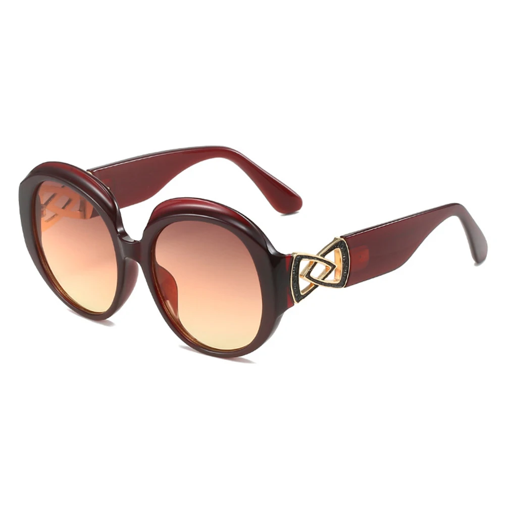 Солнцезащитные очки 2023 модные персонализированные овальные круглые солнцезащитные очки большого размера металлические солнцезащитные очки унисекс оптом UV400