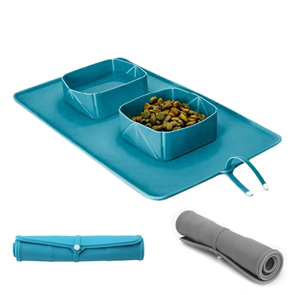 
Eco-friendly collapsible portable food grade silicone pet bowl pet bowls feeders 