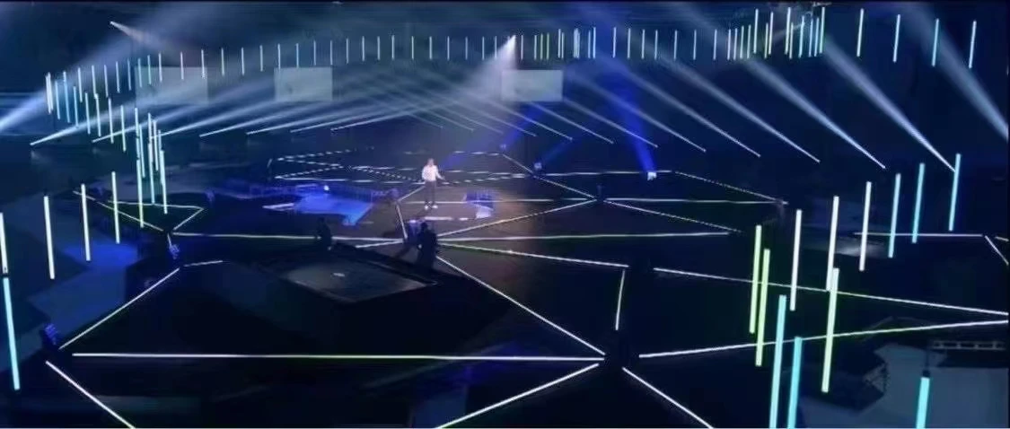 Programmable DMX 512 Control Rotating 3D LED tube pixel 360 Spinning Tubes For Stage Show Night Lighting