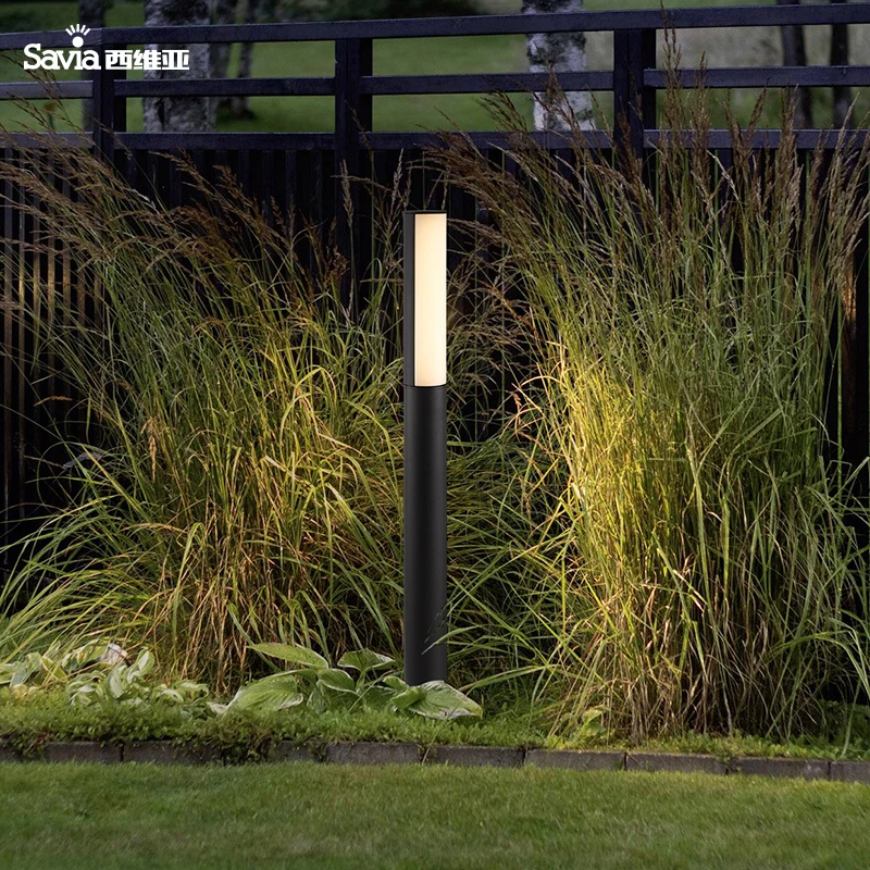 Savia LED outdoor waterproof die casting aluminium pillar modern garden lawn lamp courtyard landscape villa lamp lawn lamp