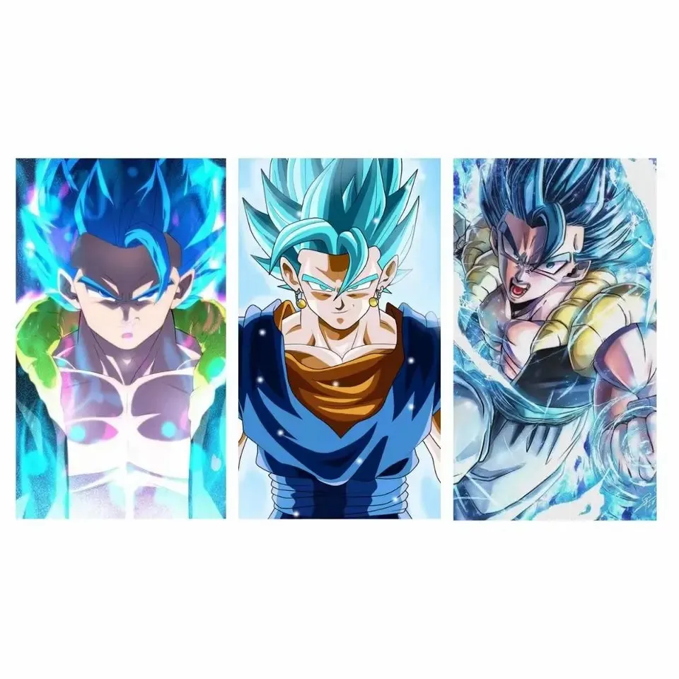 3D Lenticular  Three-dimensional Animation Cartoon Movie Character 3D Painting Dragon Ball Goku Three Changes Classic Poster
