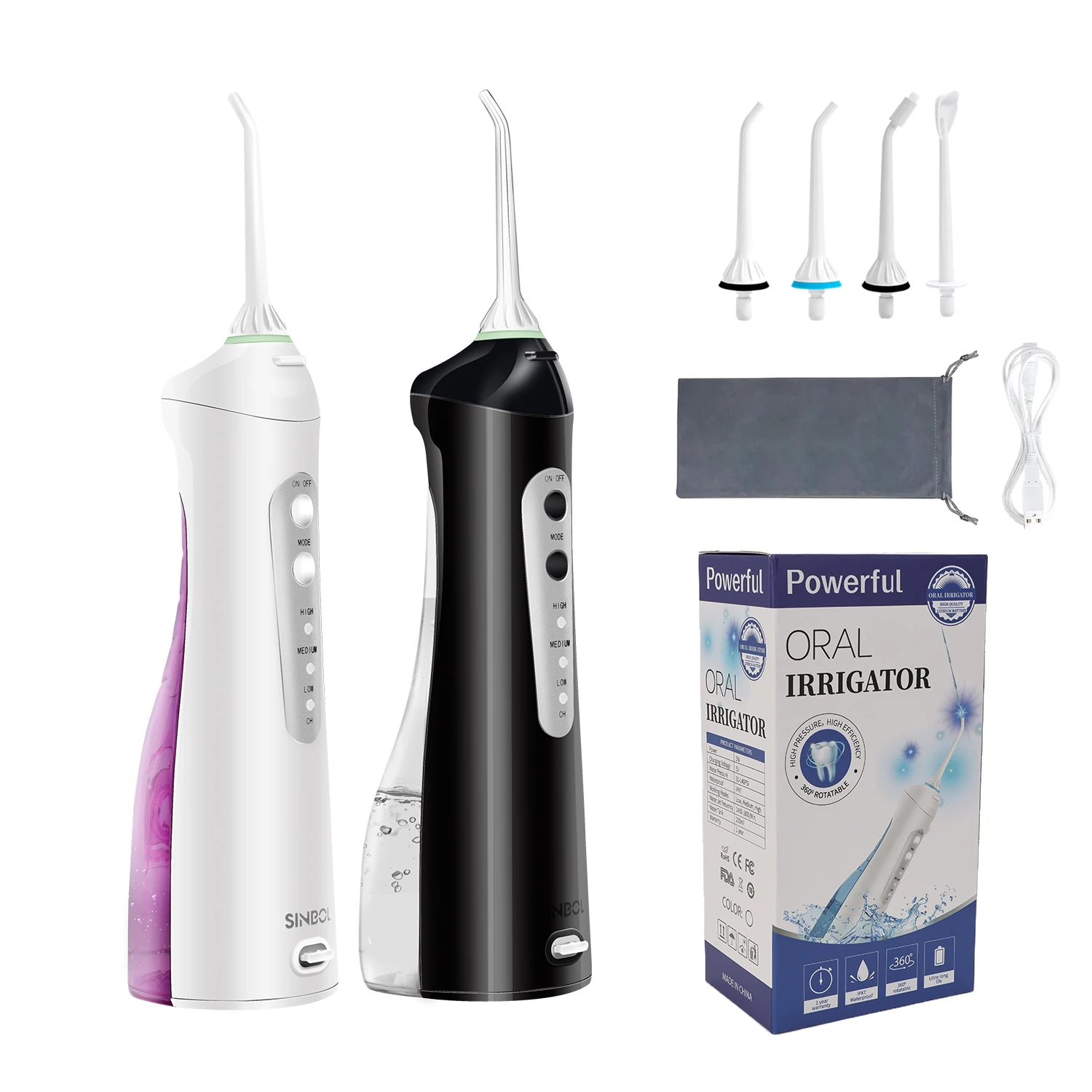 SINBOL Rechargeable Water Flosser Wholesale Oral Irrigator With Mouthwash Oem High Pressure For Teeth Washing