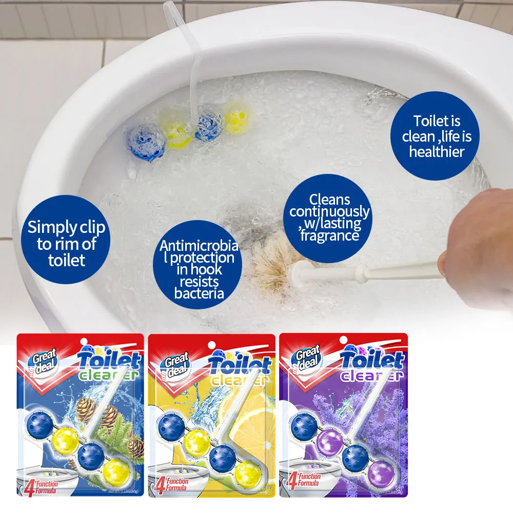 Eco-friendly Aromatic powerful remove bad odor for Bathroom hanging Toilet Cleaning Balls for Deodorizing