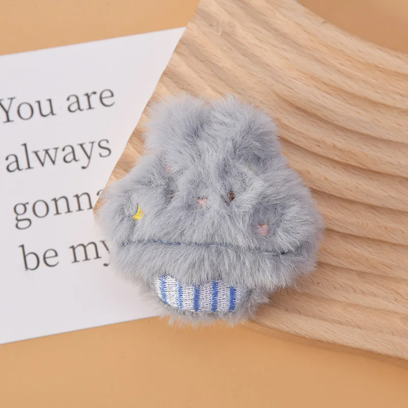 Colorful Rabbit Fur Cake Rabbit DIY Knitting Cartoon Keychain Pendant Plush Brooch Clothing Shoes Socks Accessories Material