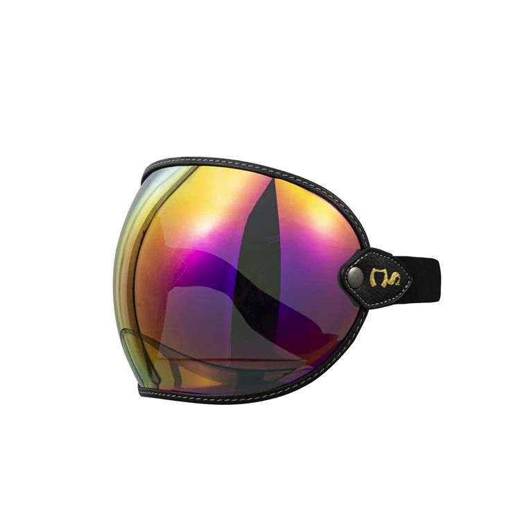 vintage Mirror motorcycle helmet mask glasses for cafe racer jet capacetes motociclista cascos moto