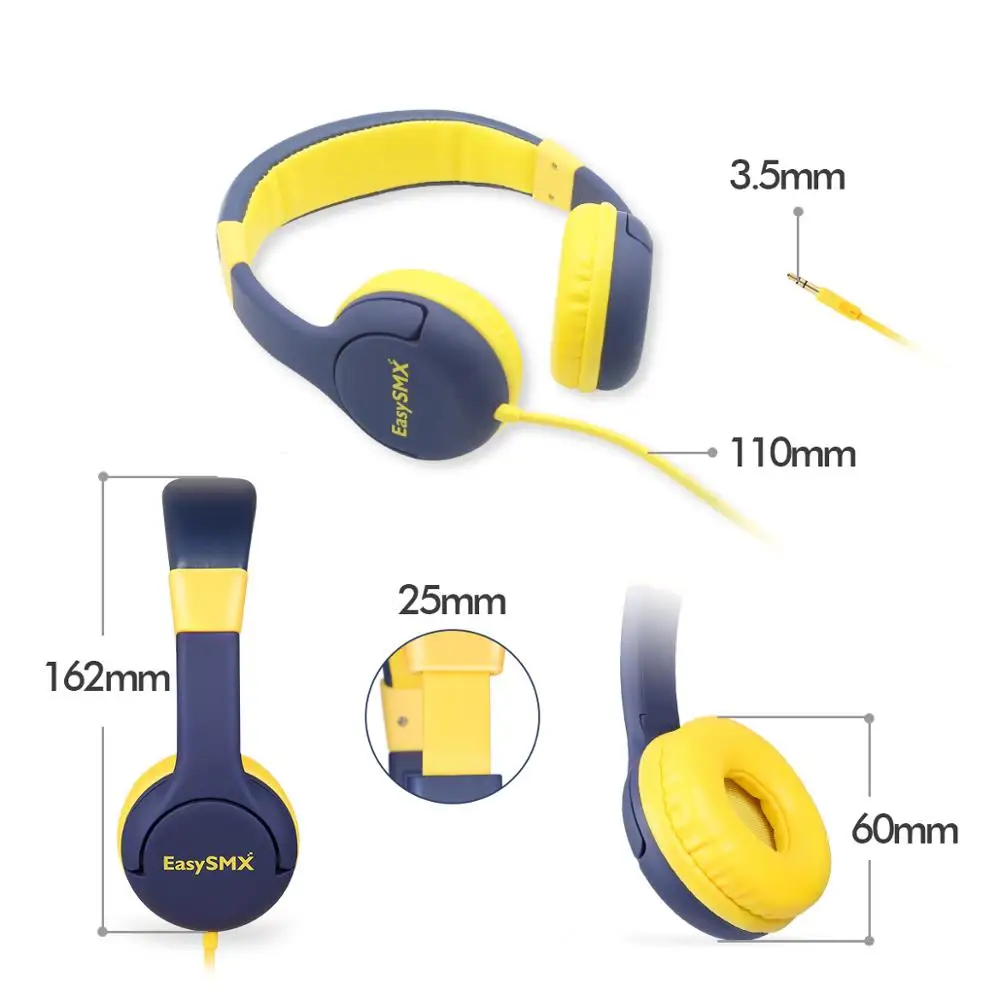 
85d Volume Limiting Child-Friendly earphone KM-666 Wired Over Ears Children Headphones 