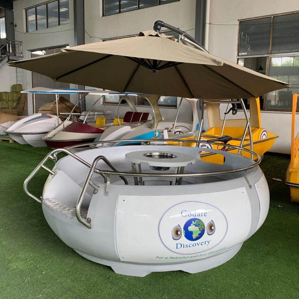 CE certificated Germany winter floating bbq donut propane grill boat leisure bbq for rental