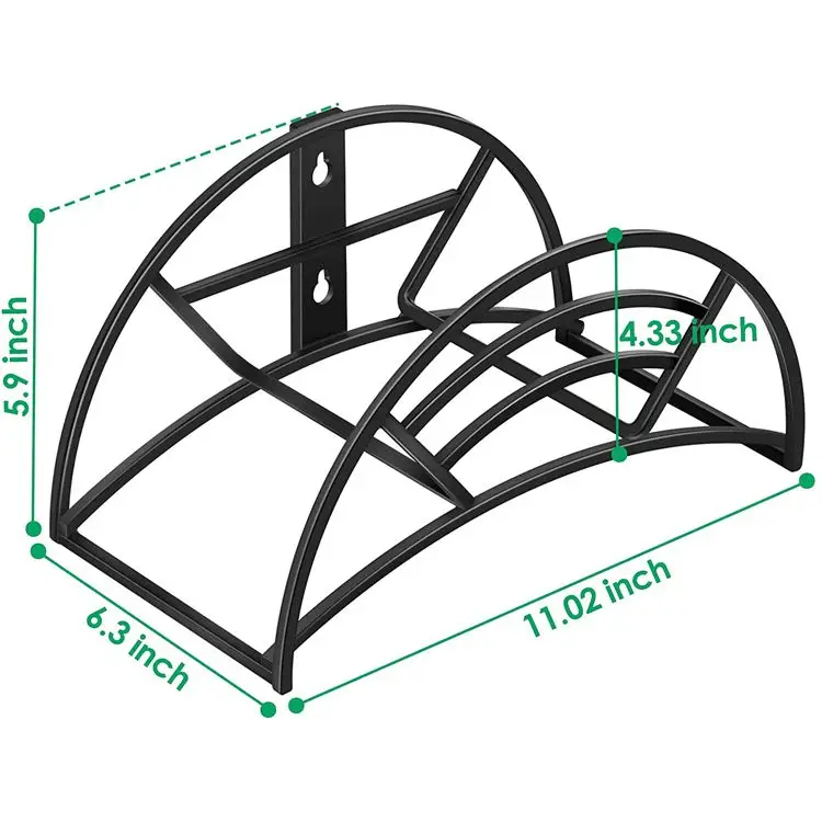 Wall hanging rack car washing storage water pipe rack pipe reel household hose coil unit wall hanging metal pipe winding rack