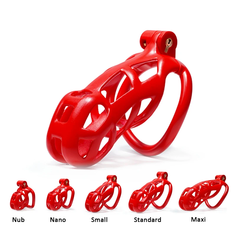 Light Weight Comfortable Plastic Cuckold Chastity Device Penis Lock Cock Cage for Male
