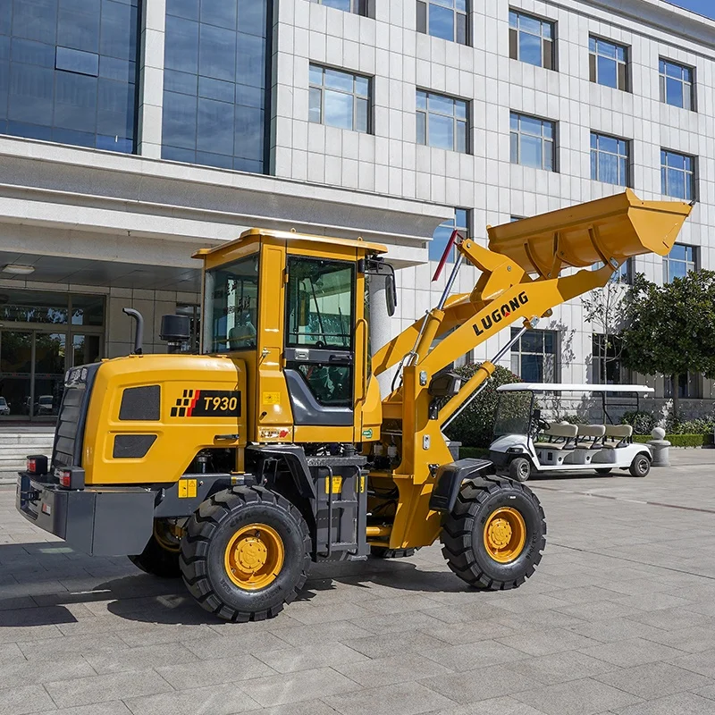 LUGONG T930 1.6ton 2t 2.8t mini 4 wheel drive compact wheel loader for farming