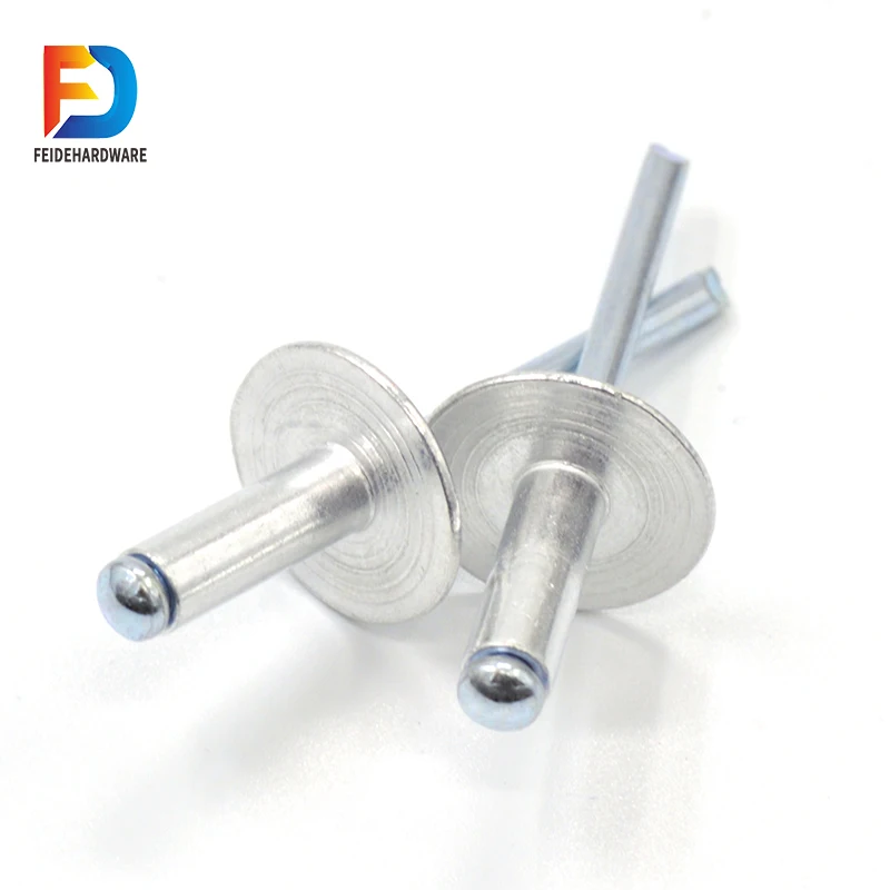 Free Sample Open Type Blind Rivet Aluminum Pop Blind Rivet With Large Flange Rivet
