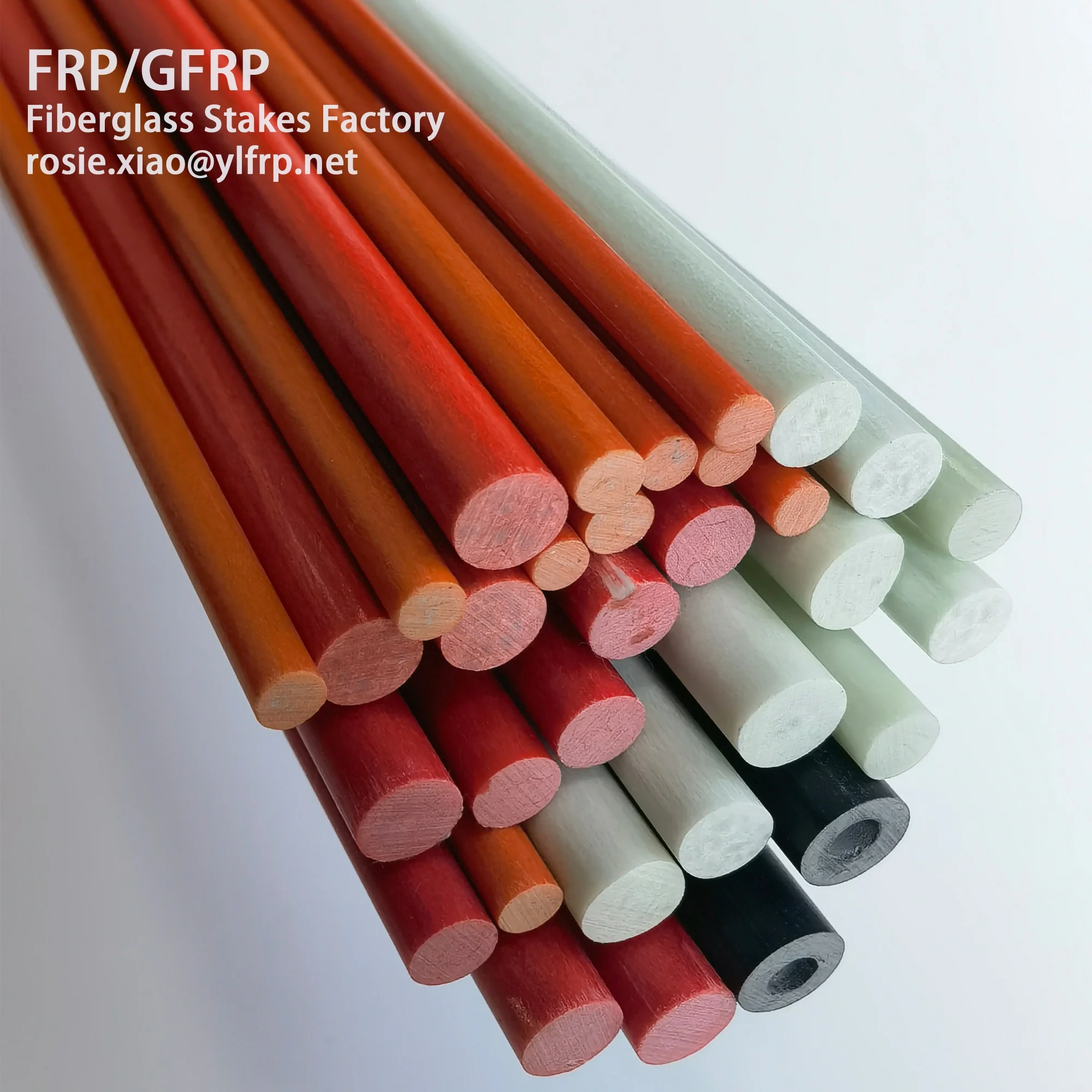 6mm 7mm 8mm 10mm11mm 14mm 16mm 5mm FRP Fiberglass Garden Stakes Citrus Tree Nursery and Tomato Stakes