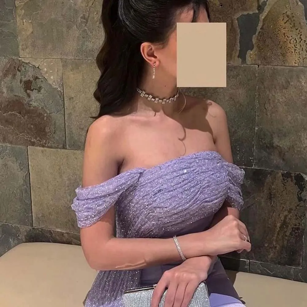 Jancember SF091 Hot Sale Purple Long Gown Luxury Design Fashion Elegant Evening Dresses 2023 Sexy