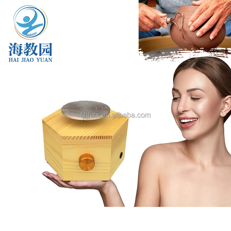 Mini Pottery Wheel Machine 1500RPM Electric Pottery Wheel DIY Clay with 8 Pottery Shaping Tools for Adults Kids Ceramics