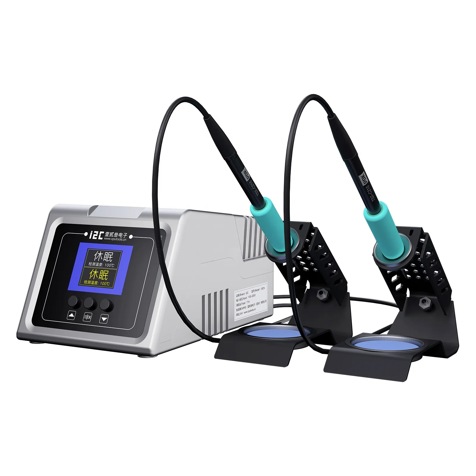 I2C ISCN двухканальная сварочная станция C210 ручка работающая в то же время для мобильного телефона паяльная нано-паяльная