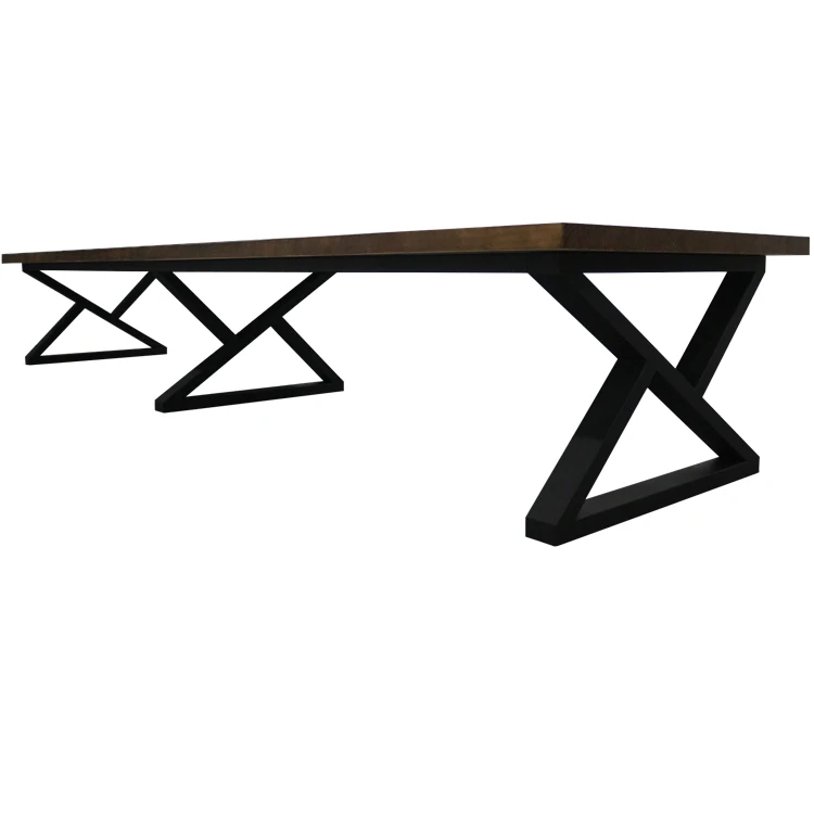 Custom High Quality Metal Desk Feet Metal Furniture Base Stainless Steel Iron Large Table Leg Conference Table Frame