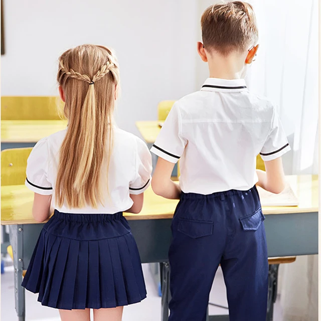 Primari School Uniform Dress Polyester/Cotton School Uniform Shirts Formal School Uniform