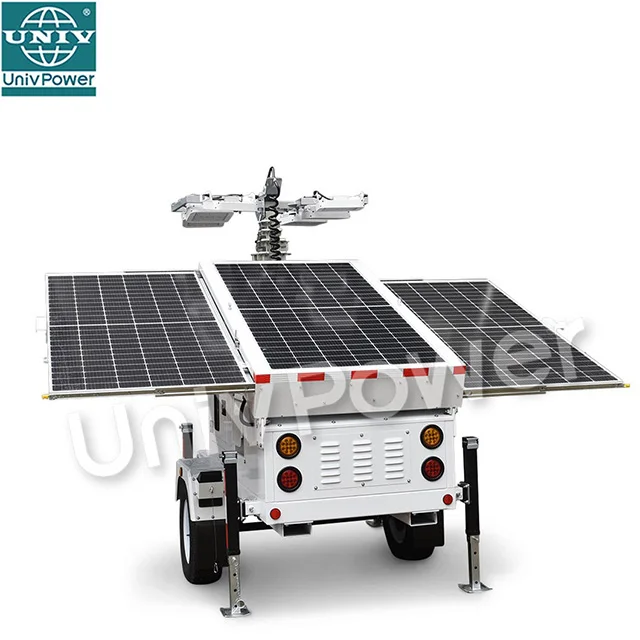 Emergency Rescue 4*100W mobile trailer solar led light tower hydraulic mast in Australia use