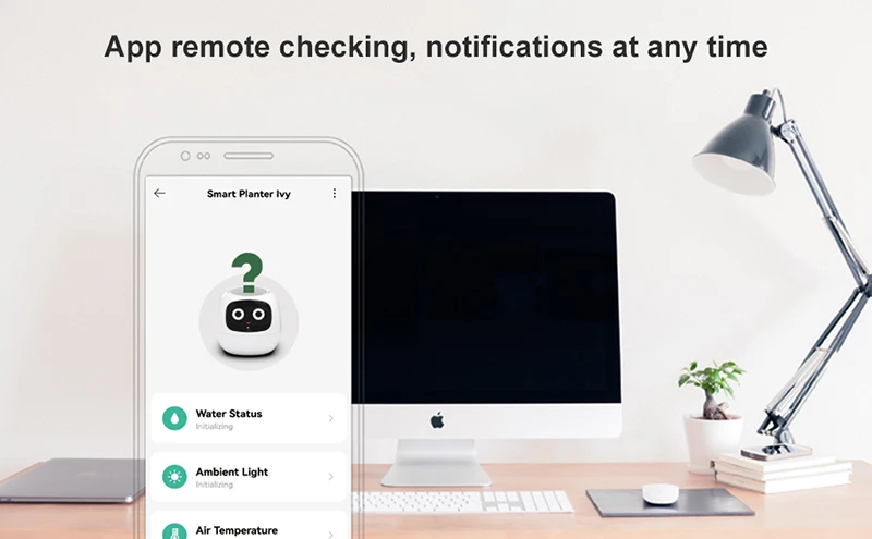 Cute Automatic Watering AI Lvy Smart Pet Planter Mini Intelligent Smart Plant Pot Robot Smart Flower Pots with Sensor