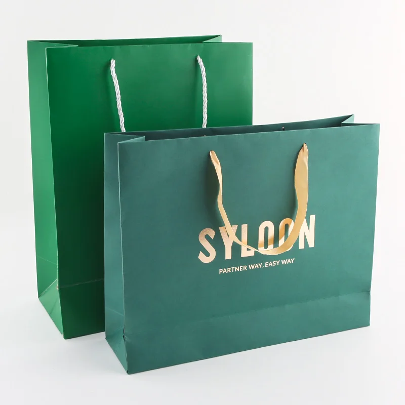 handles low price business supplier wedding with handle Colorful clothing bag with handle nature kraft paper shopping bag