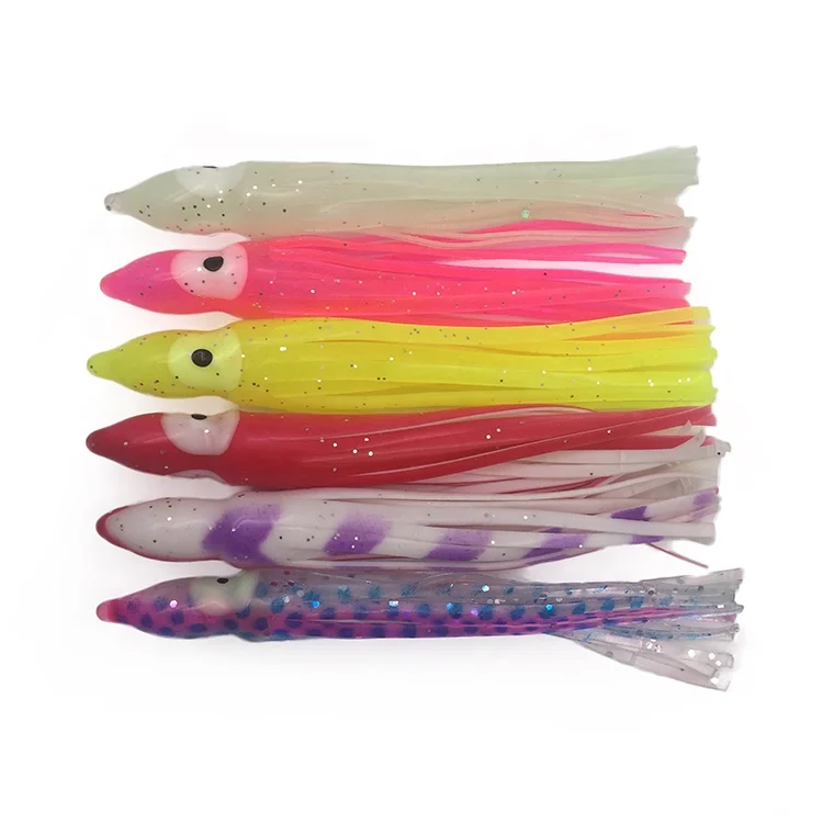 2.5inch Soft Plastic Octopus Skirt Saltwater Tuna Fishing Lure Octopus Bait fishing tackle