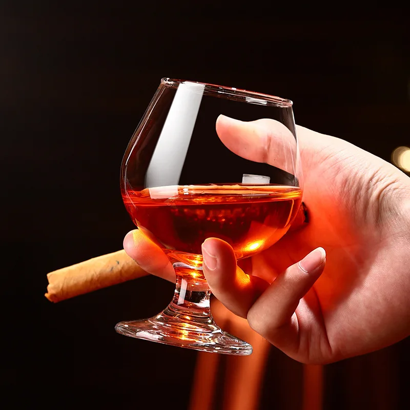 Brandy Thickening Glass Short Foot Cognac Glass XO Whiskey Glass Large Belly Craft Wine Tumbler Drink Cup
