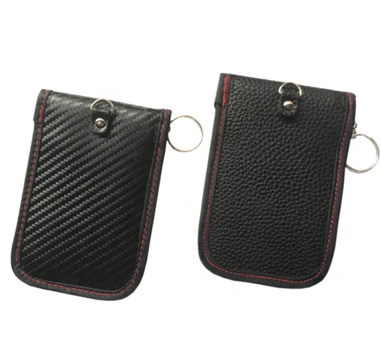 New Faraday  fashion black carbon fiber signal RFID block metal anti-radiation anti-theft bag