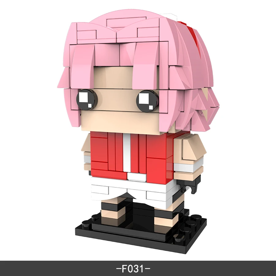Japanese Anime Uzumaki Kids Toys Itachi Sakura Sasuke Leaf Village MOC Head Bricks Building Blocks