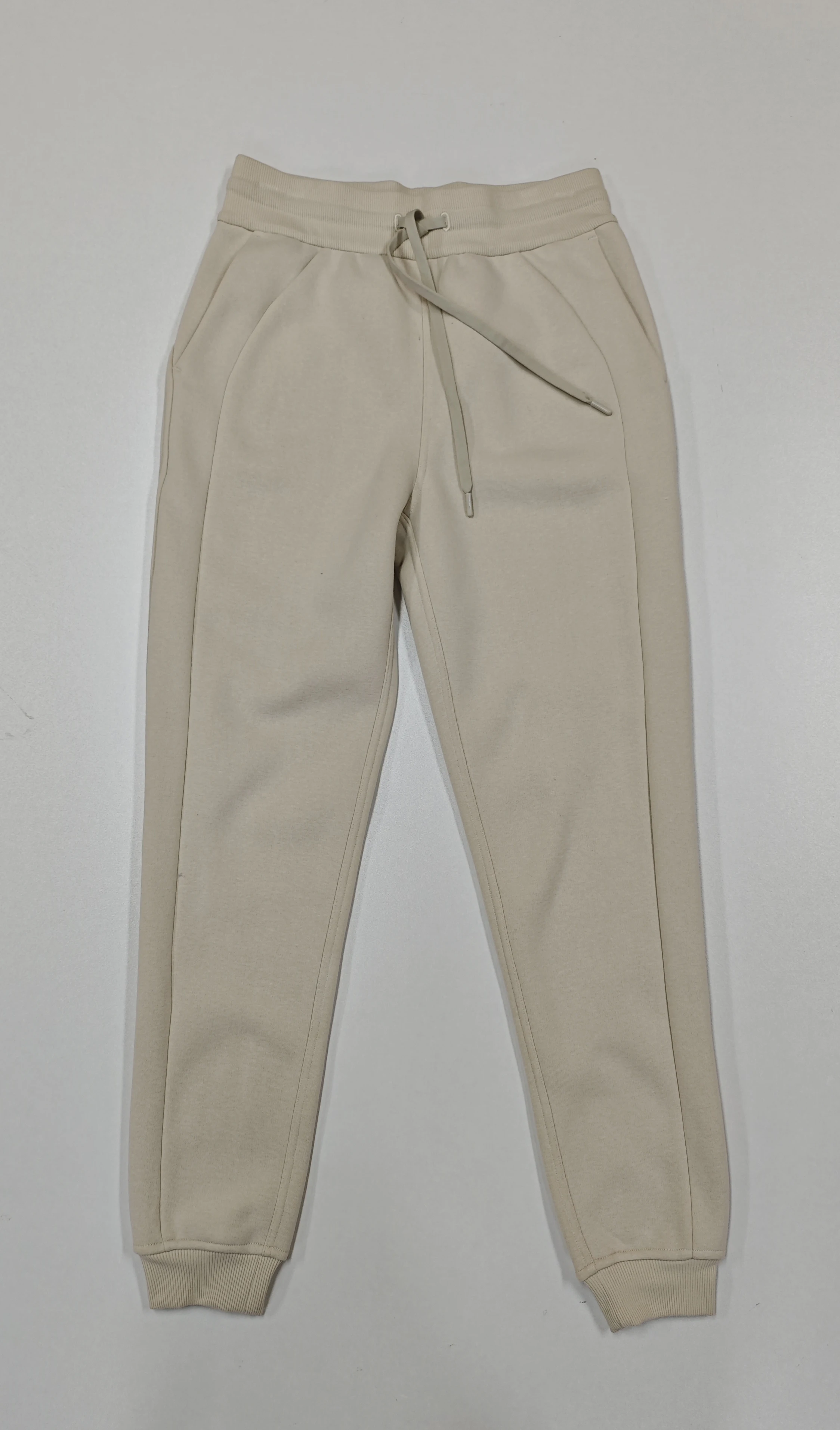 New Arrival Outdoor Fleece Lined Drawstring Tapered Legs Sports Pants With Pockets Training Blank Plus Size Jogger For Women