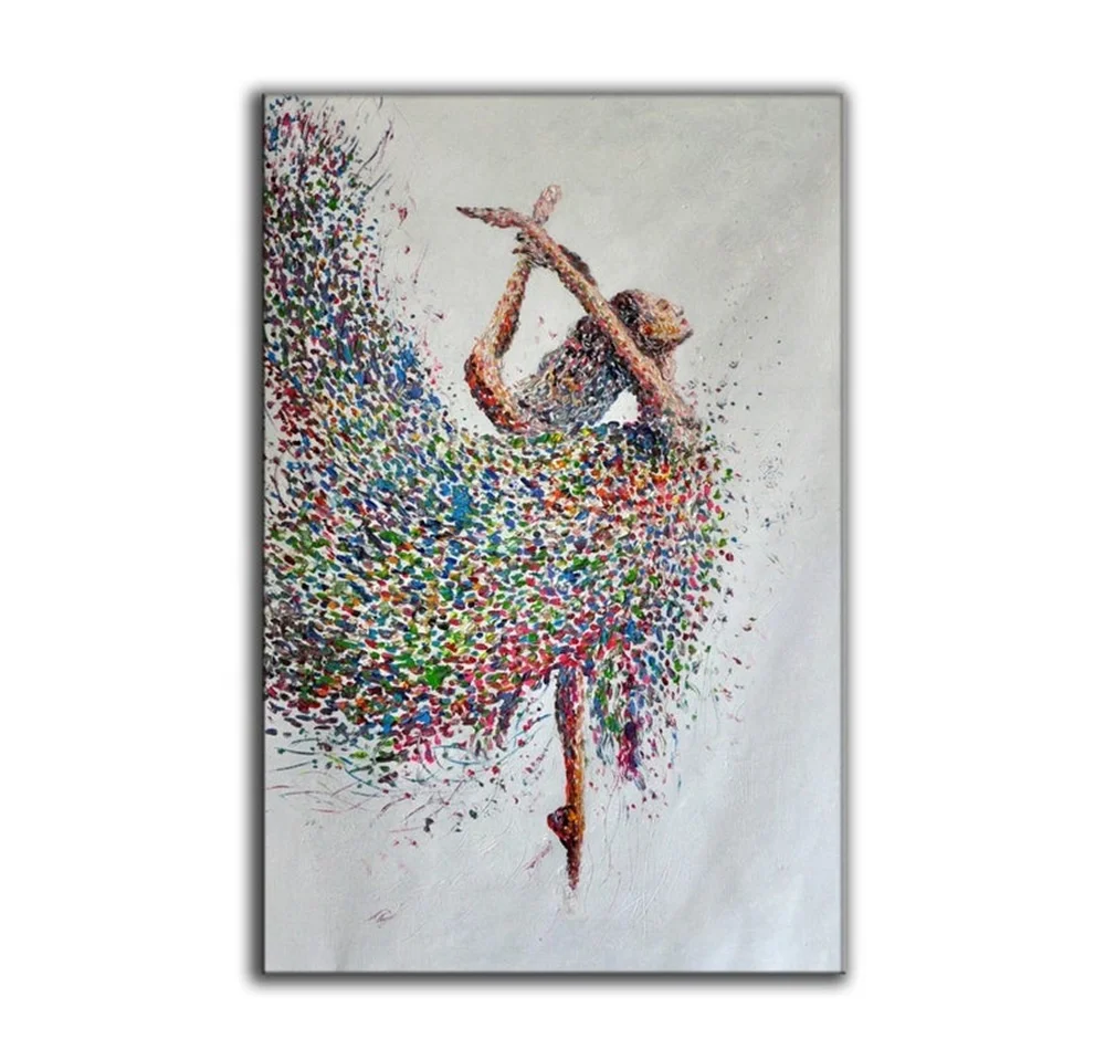 Beautiful fashion home decor dancing girl nude body oil painting