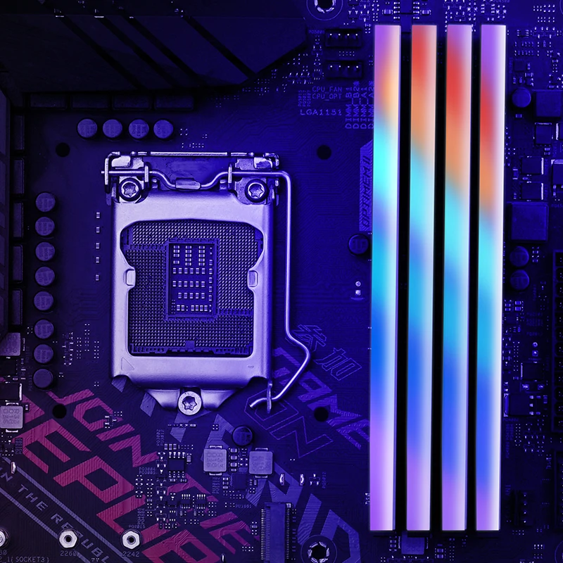 Оперативная память KingSpec DDR4 3200 МГц 8 Гб оперативная Память RGB XMP 288pin для материнской платы AMD