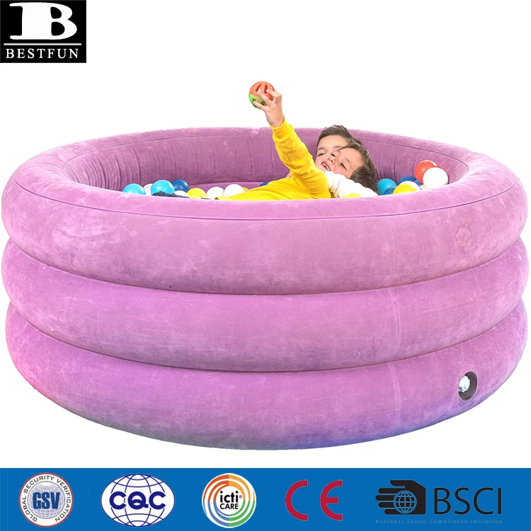 
comfortable flocking large inflatable ball pit pool indoor ball pool 