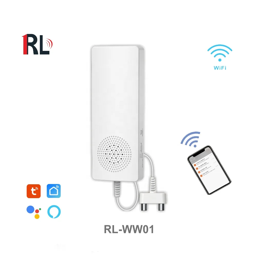 Smart personal alarm small and nice wireless home alarm system tuya wifi water leak alarm sensor with siren sound