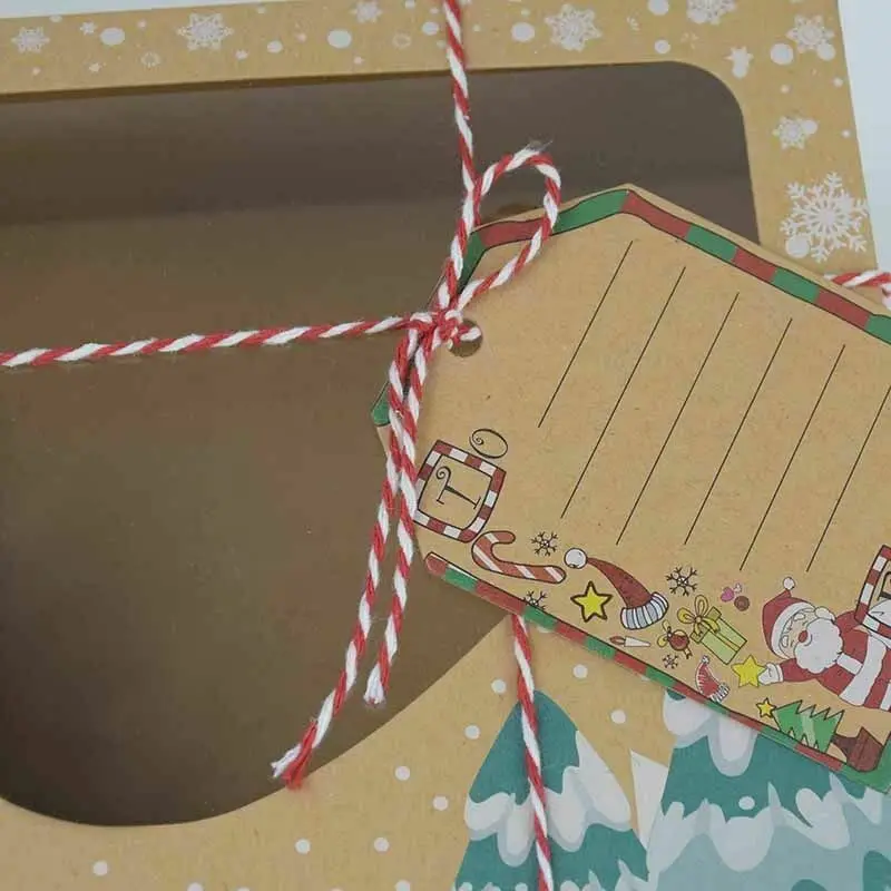 high quality paper gift box Christmas party favors candy cake cookies packaging