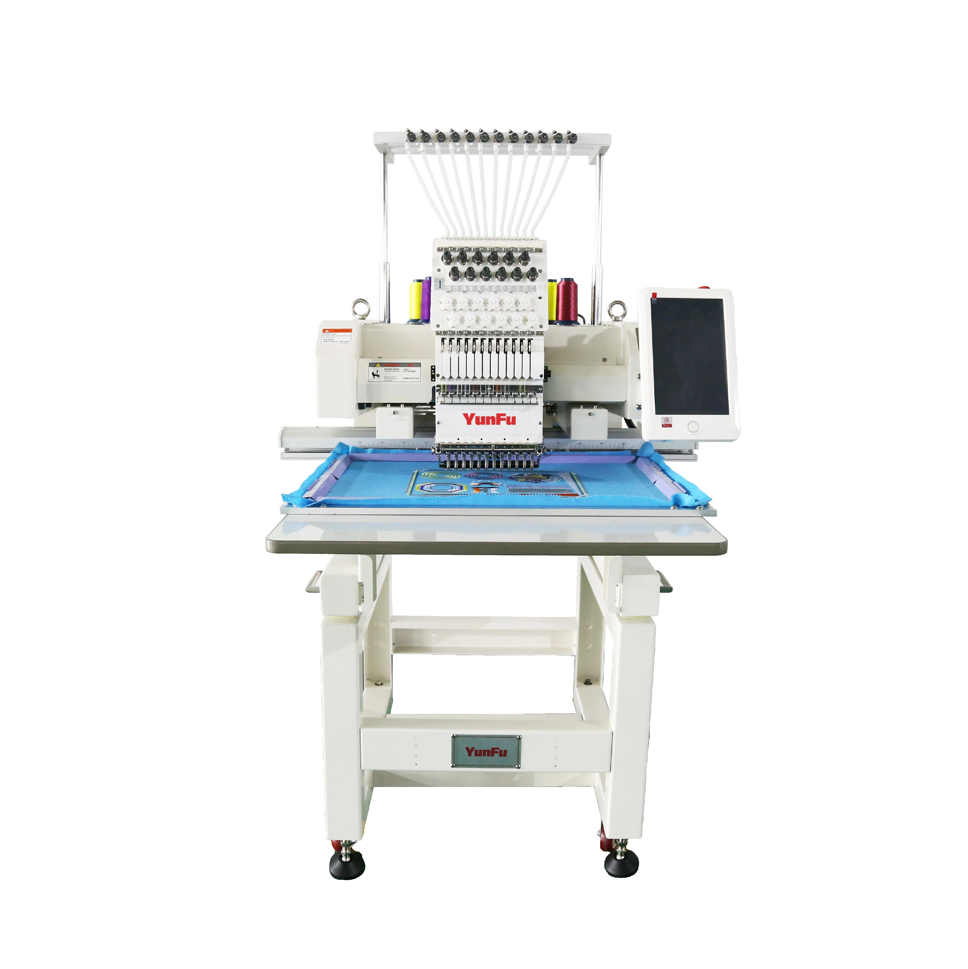 High speed sewing machine 1200 rpm 12 15 needles apparel computerized single head commercial embroidery machinery