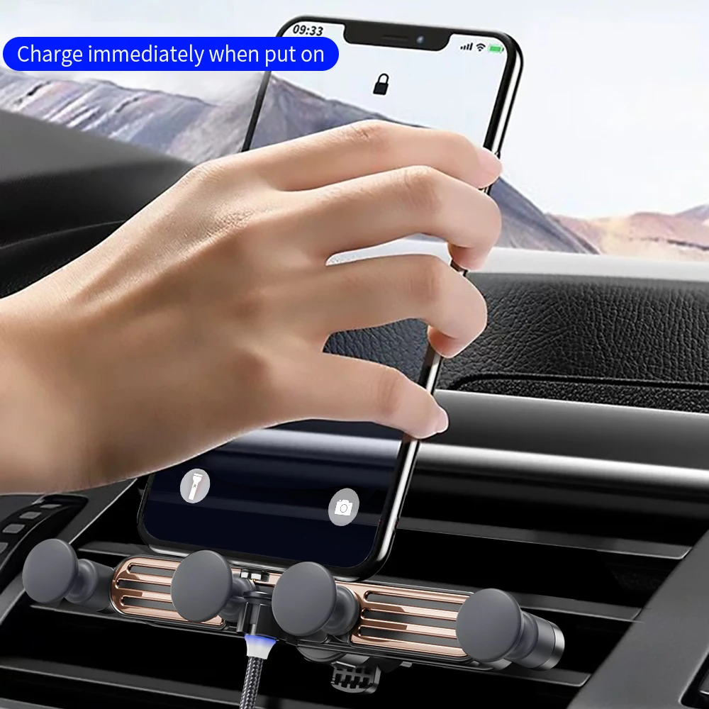 
2020 new Car Holder For iphone in Car air freshener vent clip Mount Mobile Phone bracket Cell Stand 