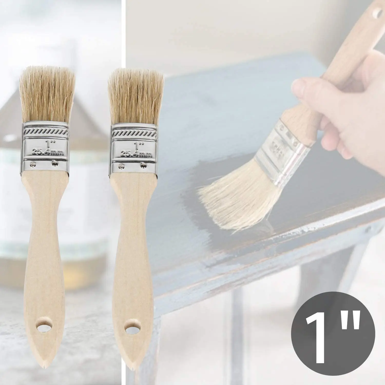 PEX high quality natural bristle wooden handle paint brush from paint brush