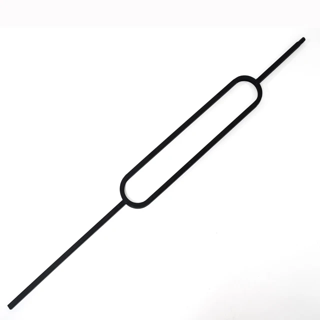 Popular Wrought Iron Baluster Double Knuckle With Single Basket Satin Finish Steel Stair Railing Handrail for Outdoor Decks