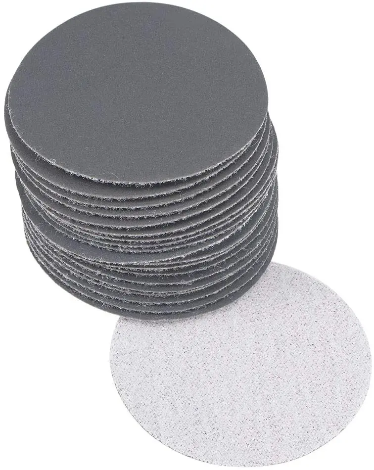 Pangea Black 8 Inch P 60-10000 Round Abrasive Paper Silicon Carbide Hook and Loop for Stone Polishing