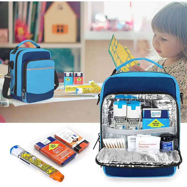 Kids EpiPen Storage Bag Home School Children Epi Pens Organizer Cooler Bag OEM Epi Pens Insulated Bag