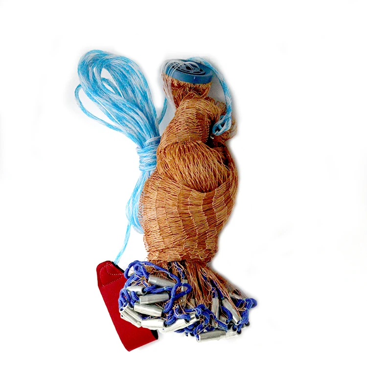 Factory wholesale High Quality 3 ft-12 ft  Nylon Tyre Cord Line American style hand cast net easy throw Fishing Net