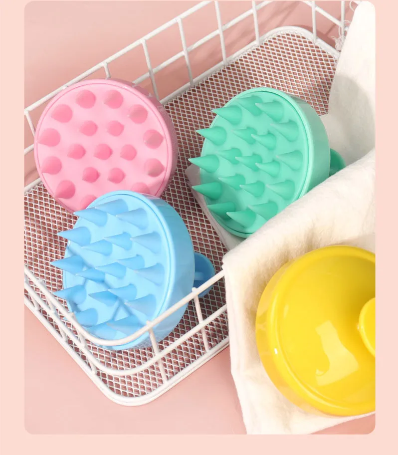 Massage Shampoo brush artifact Silicone shampoo brush Scalp cleaning soft bath comb hair tools for women