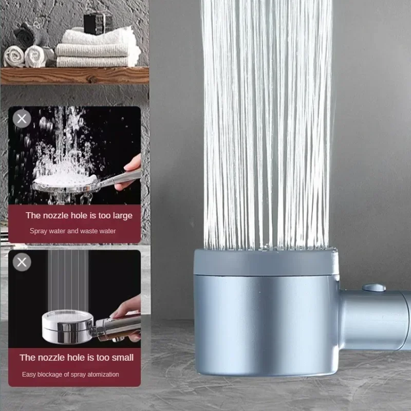 One-touch Stop Water-saving 5 Modes Adjustable Boost Filter Shower Head High-pressure Portable Rainfall Filtered Showerhead