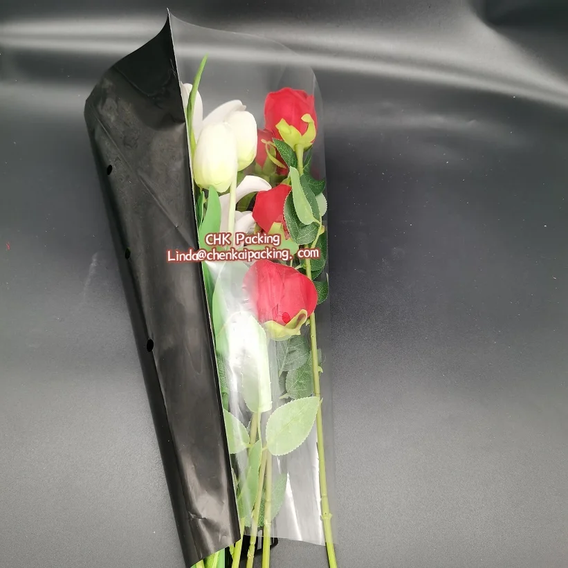 how to make a rose bouquet cellophane rose sleeves wrap brown paper flower florist cello packaging