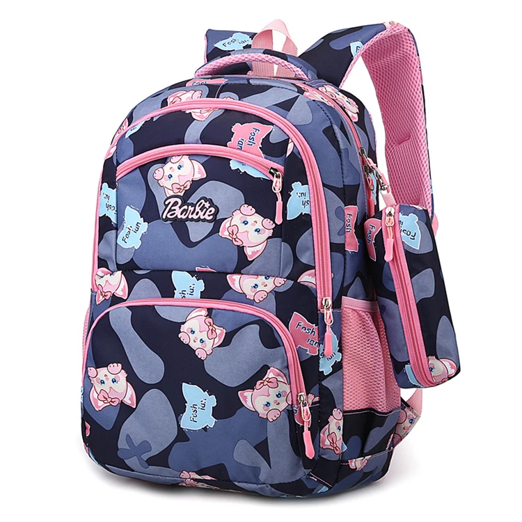new style canvas fashionable design school bags for girls students middle school