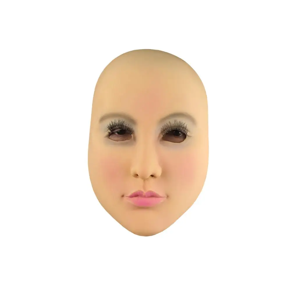 
Molezu Masquerade Fancy Dress Cosplay Realistic Human Face Mask Popular Female Latex Face Cosplay Party Mask OEM Manufacturer 