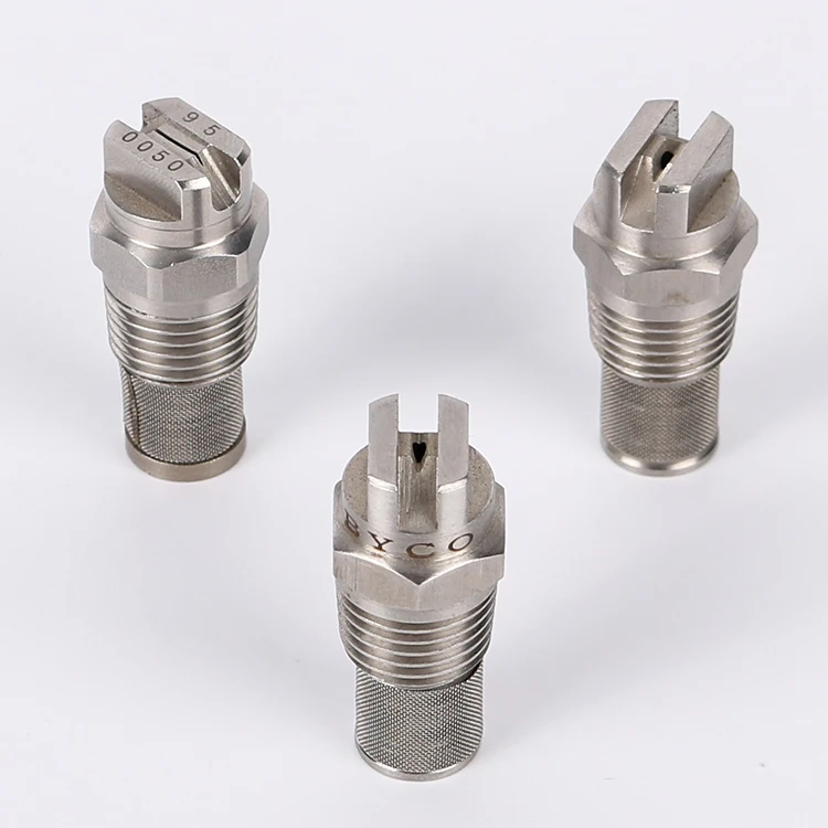 BYCO 1/4 4.8l/h 2bar Stainless steel Small water pipe unijet flat spray nozzle for Solar panel cleaning