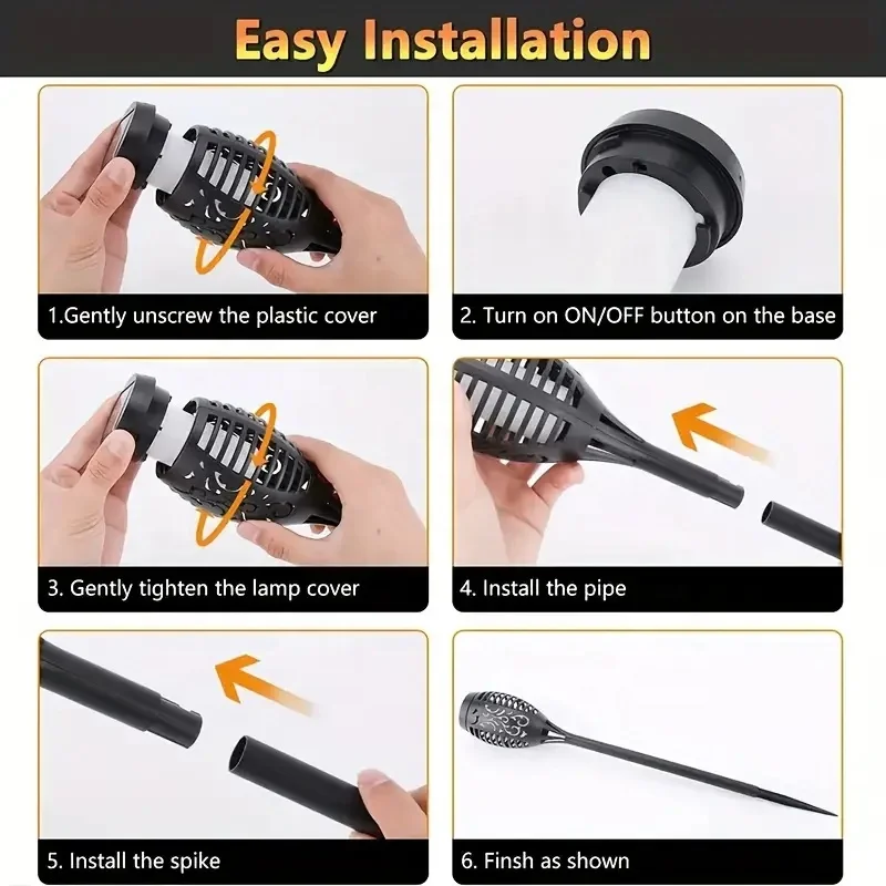 Led Solar Flickering Flame Torch Lights Outdoor Garden Patio Yard Pathway Landscape Decoration Solar Flickering Flame Torches