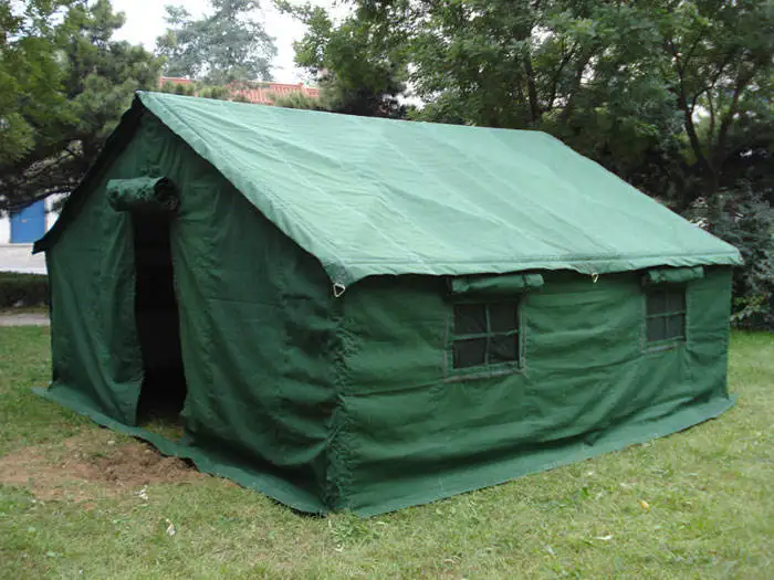 Hot Sale Customized Waterproof Durable Outdoor Extra Large Disaster Relief Wall Tent Cotton Emergency Shelter Canvas Tents